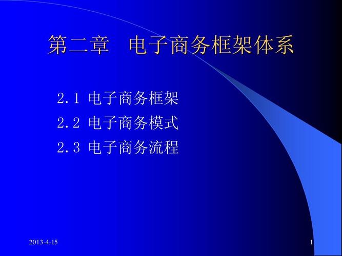 电子商务框架体系